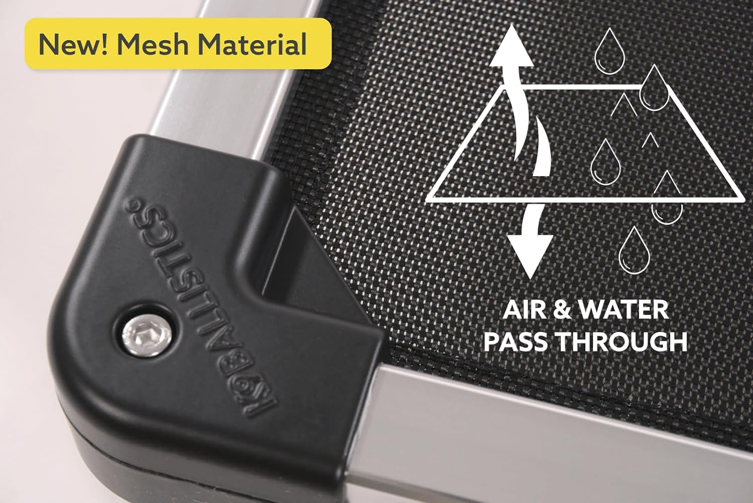 Chew Proof Mesh Elevated Dog Bed - Made for Aggressive Chewers, Indestructible Cot, Heavy Duty, 120-Day Warranty, Washable, Pre-Assembled, Fits Crates Large 41"X27" Black Mesh