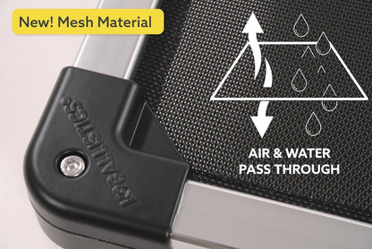Chew Proof Mesh Elevated Dog Bed - Made for Aggressive Chewers, Indestructible Cot, Heavy Duty, 120-Day Warranty, Washable, Pre-Assembled, Fits Crates Large 41"X27" Black Mesh