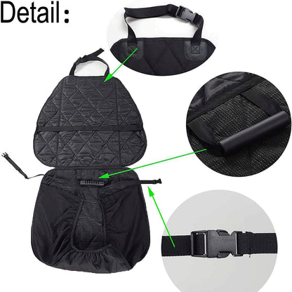 Dog Seat Cover Cars Trucks Suvs, Thick 600D Heavy Duty Pets Car Seat Cover, Waterproof & Wear-Resistant Durable Nonslip Backing & Hammock Convertible, Black, 2 Pack